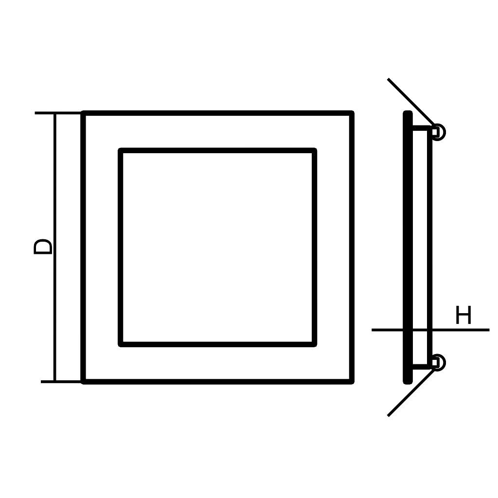 Tracon LED-DLN-18NW Négyzet alakú,süllyeszthető LED panel 220-240 VAC,18 W,1820 lm,225×225 mm,4000 K,IP40,EEI=F - Image 2