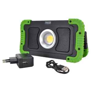 Tracon STLFLBT15W Bluetooth hangszórós akkumulátoros LED szerelő fényvető 15W,6000K,3,7V,8000mAh,Li-Ion,1500lm,4-10 h,IP40