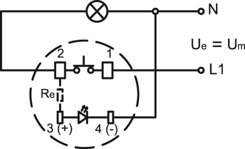 Tracon MNK-006Y Mini jelzőlámpás nyomókapcsoló sárga 1×NO,6V AC/DC - Image 2