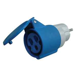 Tracon TICS-A3 Csatlakozó adapter,Schuko/CEE 16A,250V,IN 2P+E,OUT 2P+E 6h
