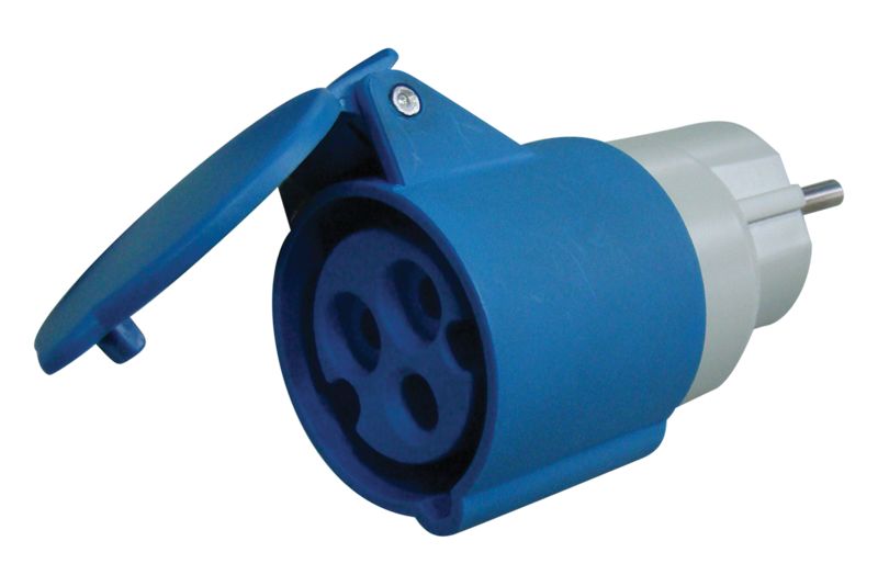Tracon TICS-A3 Csatlakozó adapter,Schuko/CEE 16A,250V,IN 2P+E,OUT 2P+E 6h