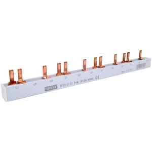 Tracon TFSS-3-12 Soroló sín - csapos kivitelű max.63A,230/400VAC,3P,12modul,215mm