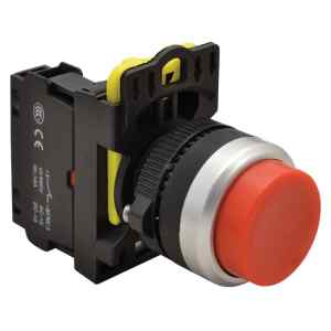 Tracon NYG3-HR Kiálló nyomógomb,piros 1×NC,5A/230V AC-15,IP65