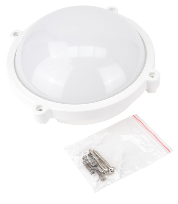 Tracon LHIPK8W Védett,műanyag házas LED hajólámpa,kerek forma 230 VAC,50 Hz,8 W,710 lm,4000 K,IP65,EEI=F - Image 4