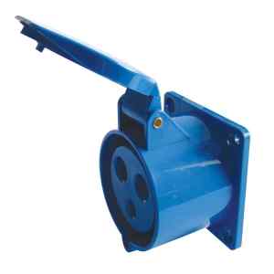 Tracon TICS-423 Beépíthető egyenes ipari csatlakozóaljzat 32A,250V,2P+E,6h,IP44