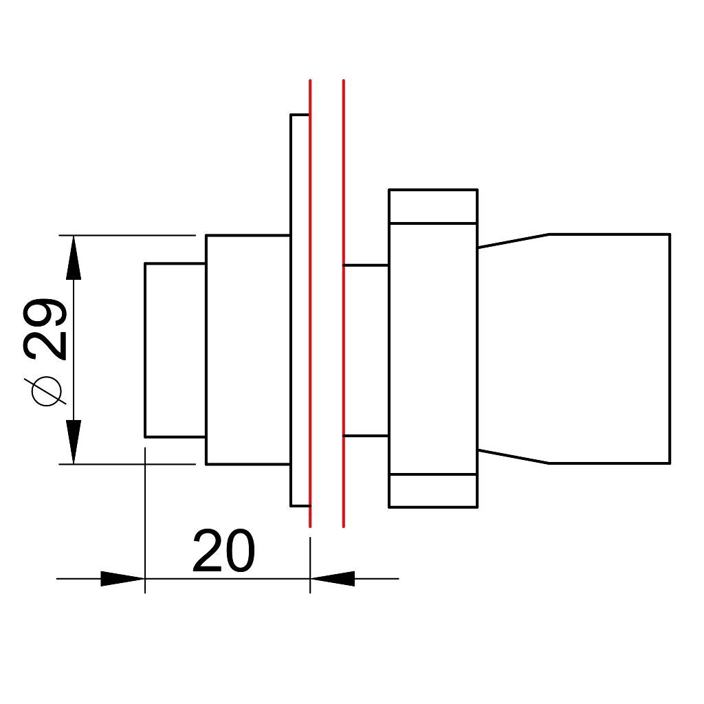 Tracon NYGBL31ZT Tokozott kiálló nyomógomb,fémalapra szerelt,zöld 1×NO,3A/240V AC,IP44 - Image 2