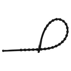 Tracon 120F-GY Gyöngyös nyitható kábelkötegelő,fekete 120×1,3mm,D=6-25mm,PE
