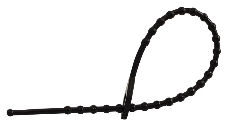 Tracon 120F-GY Gyöngyös nyitható kábelkötegelő,fekete 120×1,3mm,D=6-25mm,PE