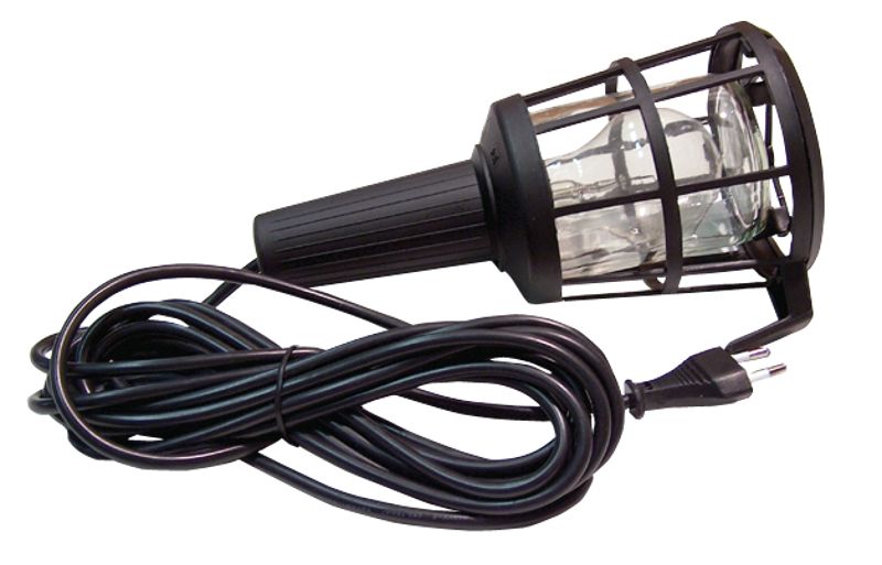 Tracon STL-04 Szerelőlámpa műanyag kerettel,üveg burával,II. év.o. 230V,50Hz,max.60W,5m,2×0,75mm²,H05RN