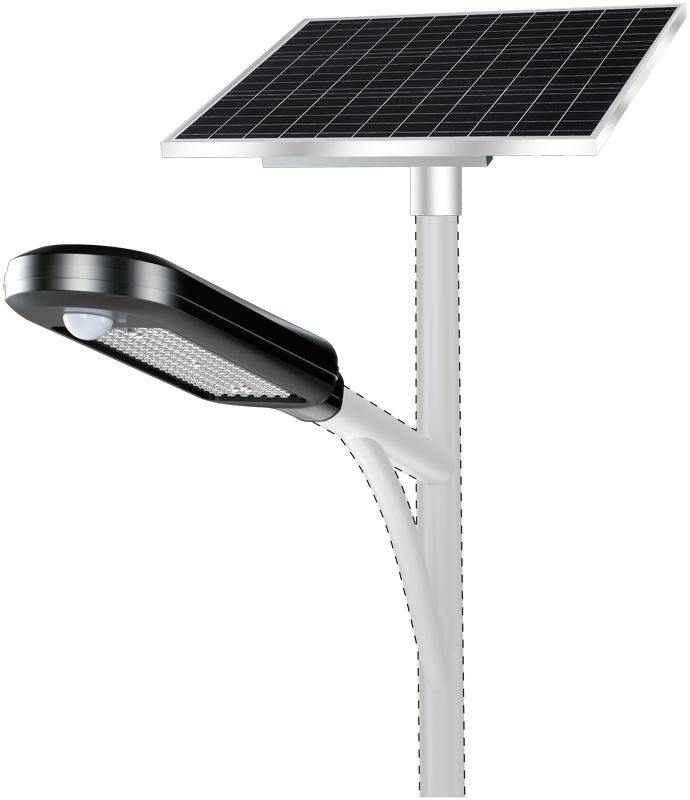 Tracon LSLSB40W Napelemes utcalámpa állíthatónapelemmel 40 W,4000 K,5200 lm,IP65,12,8 V 15000 mAh LiFePO4