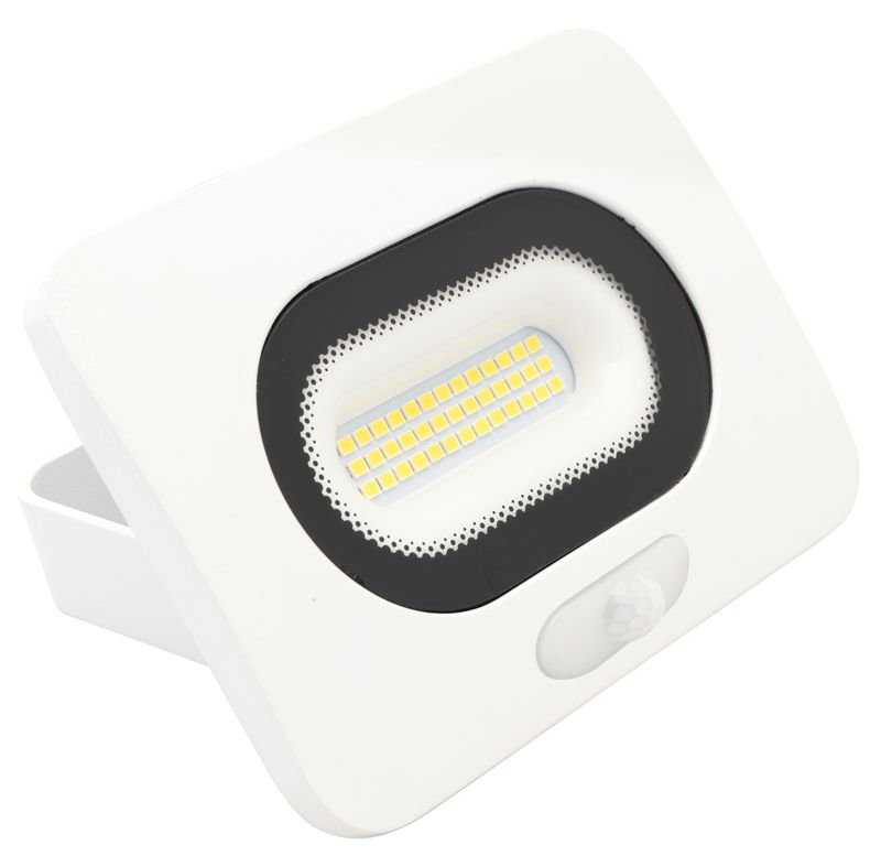 Tracon RSMDLFM10 SMD fényvető mozgásérzékelővel,fehér 10W,4000K,IP65,220-240V AC,800lm,110°,3-10m,EEI=G