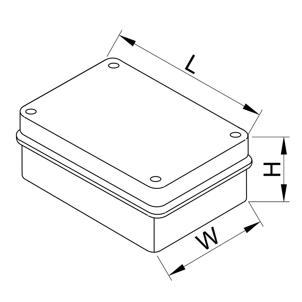 Tracon MED884 Elektronikai doboz,világos szürke,teli fedéllel 80×80×40mm,IP44 - Image 2