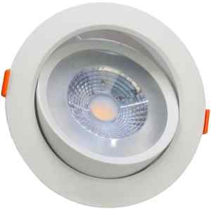 Tracon DLCOB7NW Beépíthető álmennyezeti LED lámpatest,forgatható 200-240 V,50Hz,7W,4000K,450lm,38°,IP20,EEI=G