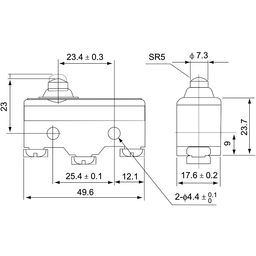 Tracon LS15GD-B Helyzetkapcsoló,rövid kúpos,ütküzős 1xCO,2A/230V AC-15,0,3A/250V DC-13,IP00 - Image 2