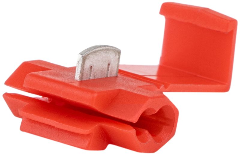 Tracon PL Késes leágaztató,ónozott elektrolitréz,piros 0,5-1mm²,50VDC,max. 10 A