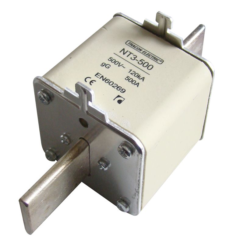 Tracon NT3-500 Késes biztosító Un=500V AC,500A,3,120kA/500VAC,gG