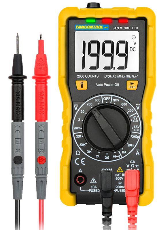 Tracon PANMINIMETER Digitális multiméter DCV,ACV,DCA,OHM,dioda,NCV