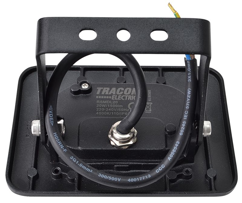 Tracon RSMDL20 SMD fényvető,fekete 220-240V AC,20W,4000K,IP65,1600lm,EEI=G - Image 4