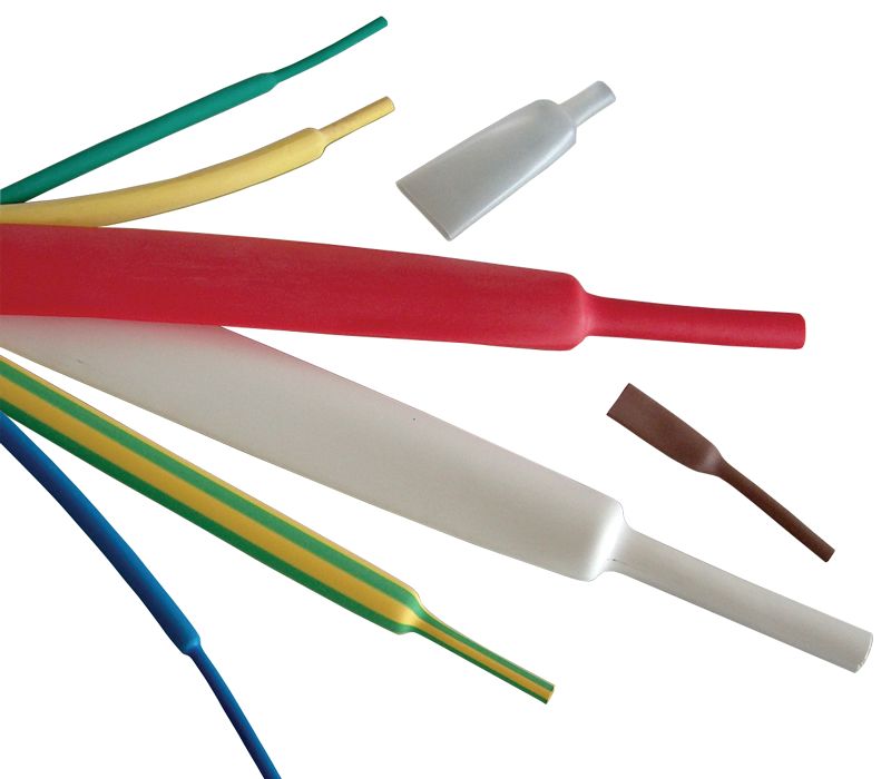 Tracon ZS254ZS Zsugorcső,vékonyfalú,2:1 zsugorodás,zöld/sárga 25,4/12,7mm,POLIOLEFIN