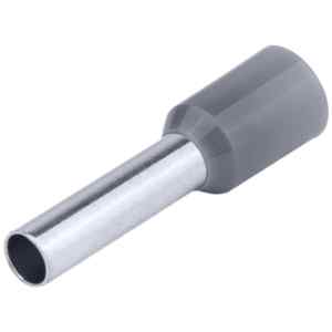 Tracon E121 Szigetelt érvéghüvely,ónozott elektrolitréz,szürke 4mm²,L=25,5mm