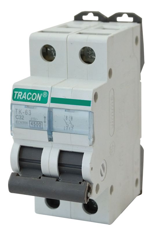 Tracon MB-2B-20 Kismegszakító,2 pólus,B karakterisztika 20A,4,5 kA