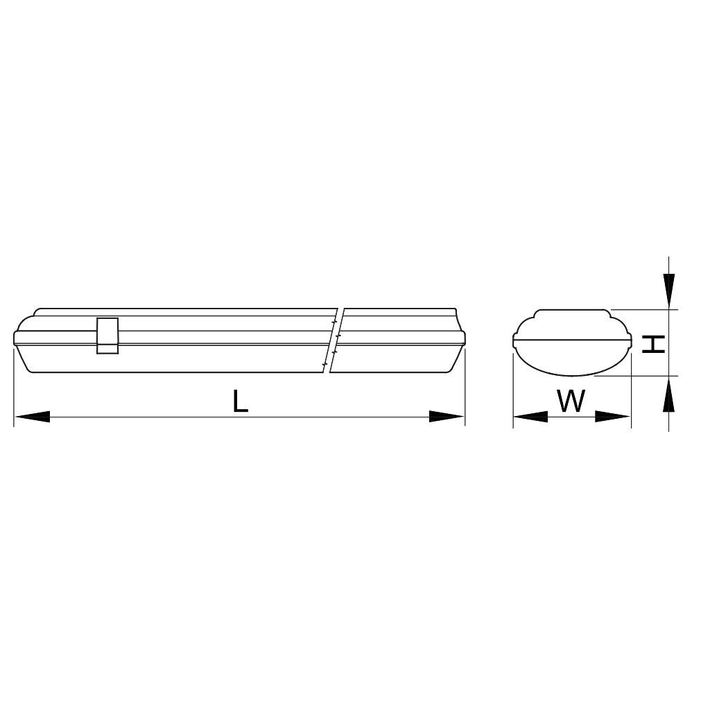Tracon LV0618 Védett LED ipari lámpatest 230VAC,18W,4000 K,1500 lm,IP65,EEI=F - Image 2