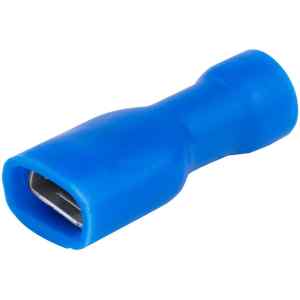Tracon KTCSH5 Teljes szigetelésű rátolható csatl. hüvely,sárgaréz,kék 2,5mm²,4,8×0,8 mm