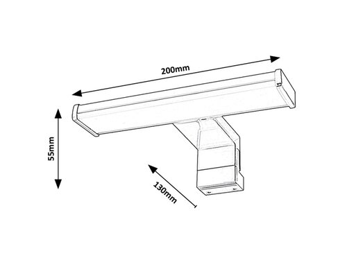 Rábalux 75039 Levon modern beltéri fali lámpa LED 4W IP44 króm - Image 3