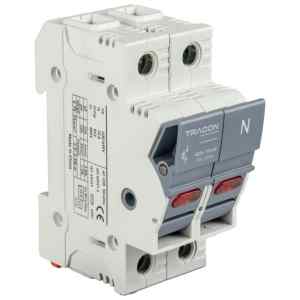 Tracon CFBL1P+N32 Szakaszolókapcsoló-biztosító hengeres bizt.hoz,maszkolható 32A,10x38mm,Un=400V/690V,right,LED