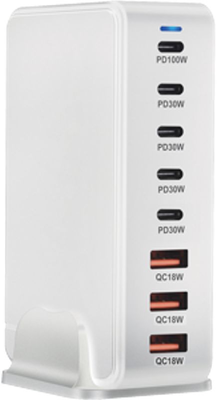 Tracon USB3A5CW USB állomás,fehér 3 USB A,5 USB-C,268W