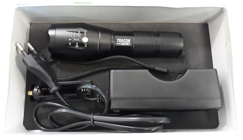 Tracon KL600B Akkumulátoros ledes kézi lámpaállítható fókusszal 4,5 W,500 lm,3 h,3,7 V,1500 mAh 18650 Li-Ion - Image 2