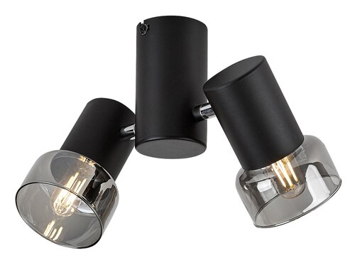 Rábalux 73053 Hatice,beltéri minimál mennyezeti E14 2xMAX15W L24,5cm Beltéri lámpa Spotlámpa IP20 fekete üveg - Image 3