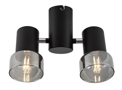 Rábalux 73053 Hatice,beltéri minimál mennyezeti E14 2xMAX15W L24,5cm Beltéri lámpa Spotlámpa IP20 fekete üveg - Image 4