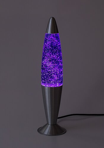 Rábalux 76115 Glitter2,lávalámpa dekor LED25W H40cm lila Beltéri lámpa Gyereklámpa IP20 ezüst üveg - Image 9