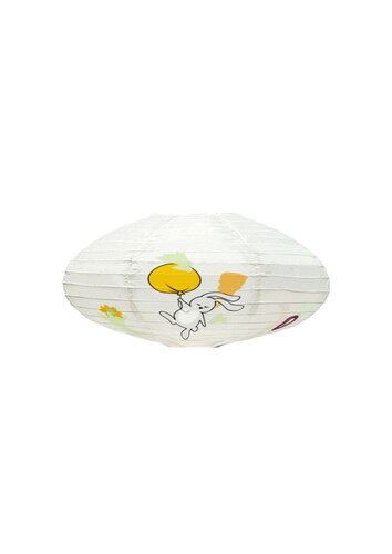 Rábalux 71408 Hopply,beltéri gyerek lámpa papír mennyezeti D50cm nyuszi Beltéri Gyereklámpa IP20 fehér - Image 4