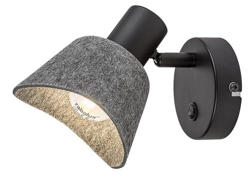 Rábalux 73005 Farelia,beltéri modern fali E14 1xMAX10W L17cm Beltéri lámpa Spotlámpa IP20 fekete filc