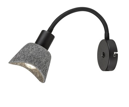 Rábalux 73009 Farelia,beltéri modern fali E14 1xMAX10W H25cm Beltéri lámpa IP20 fekete filc - Image 9