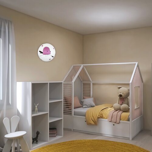Rábalux 71278 Fowly gyerek lámpa beltéri mennyezeti E27 2x60W,D40cm,madár Gyereklámpa IP20 fehér üveg - Image 3