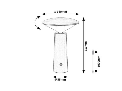 Rábalux 77147 Polperro,kültéri skandináv asztali,LED3W,H21cm,fekete kültéri lámpa dekor világítás IP20 fekete műanyag - Image 10
