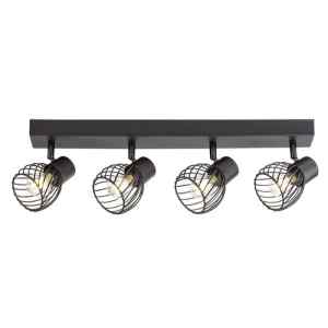 Rábalux 73004 Aberama indusztriális beltéri spotlámpa E14 4X MAX 10W IP20 fekete