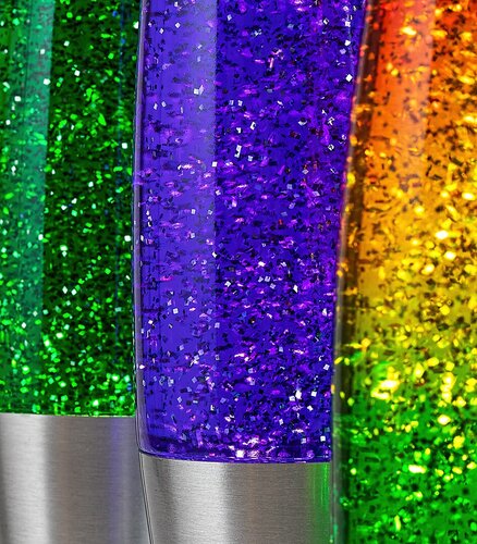 Rábalux 76113 Glitter2,lávalámpa dekor LED25W H40cm zöld Beltéri lámpa Gyereklámpa IP20 ezüst üveg - Image 6