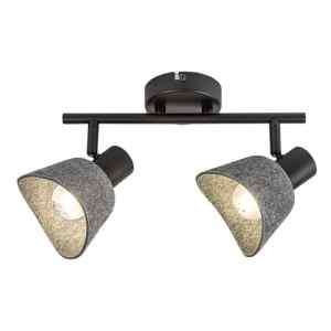Rábalux 73006 Farelia,beltéri modern mennyezeti  E14 2xMAX10W L28cm Beltéri lámpa Spotlámpa IP20 fekete filc