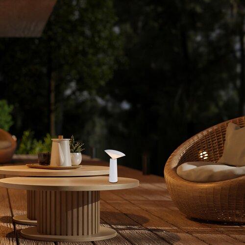 Rábalux 77146 Polperro,kültéri skandináv asztali LED 3W,H21cm,fehér kültéri lámpa dekor világítás IP20 fehér műanyag - Image 11