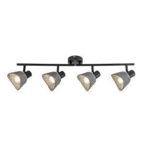 Rábalux 73008 Farelia,beltéri modern mennyezeti  E14 4xMAX10W L70cm Beltéri lámpa Spotlámpa IP20 fekete filc
