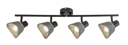 Rábalux 73008 Farelia,beltéri modern mennyezeti E14 4xMAX10W L70cm Beltéri lámpa Spotlámpa IP20 fekete filc