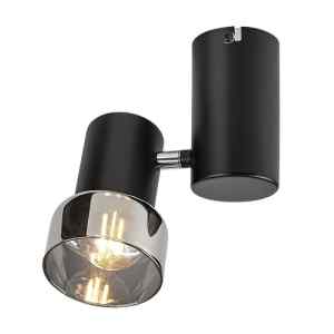 Rábalux 73052 Hatice,beltéri minimál mennyezeti  E14 1xMAX15W L15,5cm Beltéri lámpa Spotlámpa IP20 fekete üveg