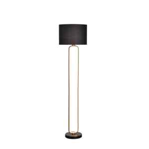 Rábalux 74043 Domiro,beltéri modern álló,E27 1x60W+LED30W,H165cm Beltéri lámpa Állólámpa IP20 arany textil