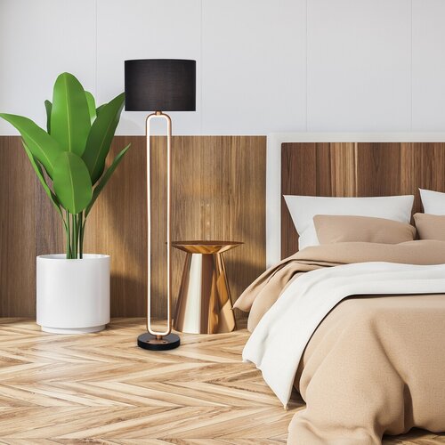 Rábalux 74043 Domiro,beltéri modern álló,E27 1x60W+LED30W,H165cm Beltéri lámpa Állólámpa IP20 arany textil - Image 11