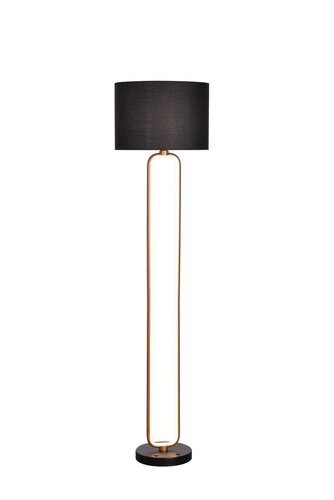 Rábalux 74043 Domiro,beltéri modern álló,E27 1x60W+LED30W,H165cm Beltéri lámpa Állólámpa IP20 arany textil - Image 7