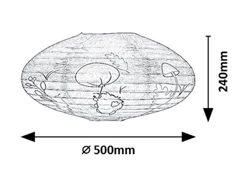 Rábalux 71190 Hedgy,beltéri gyerek lámpa papír mennyezeti D50cm süni Beltéri Gyereklámpa IP20 fehér - Image 2